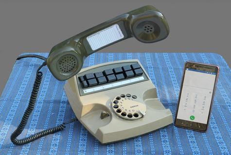 Old and new telephones