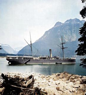 “SS Rotorua” anchored in Milford Sound (New Zealand) 1879