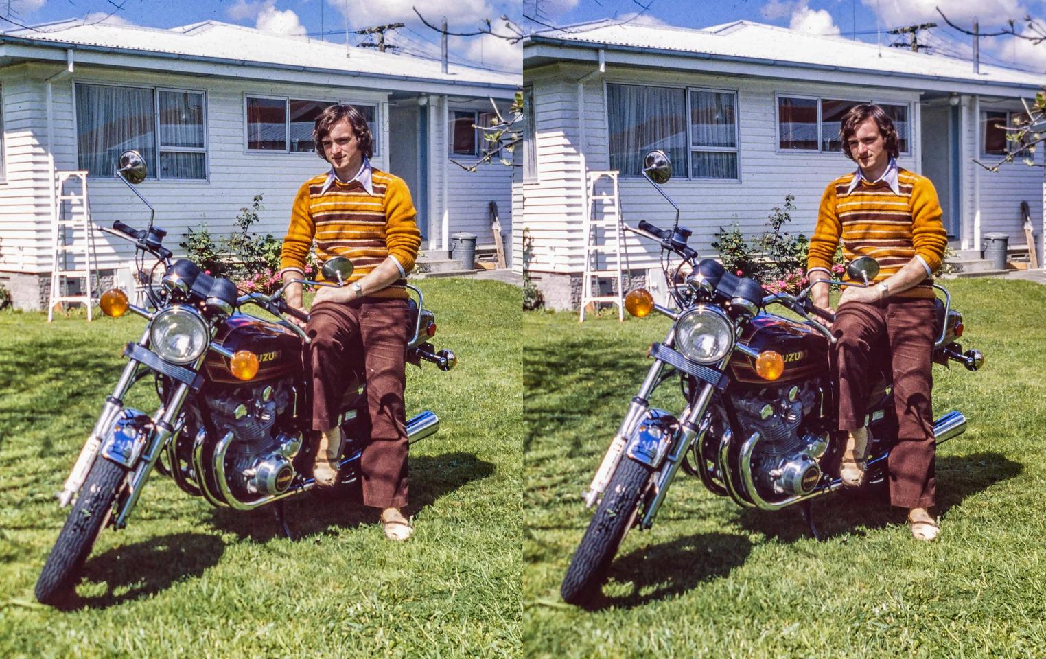 Me with new motorcycle 1979