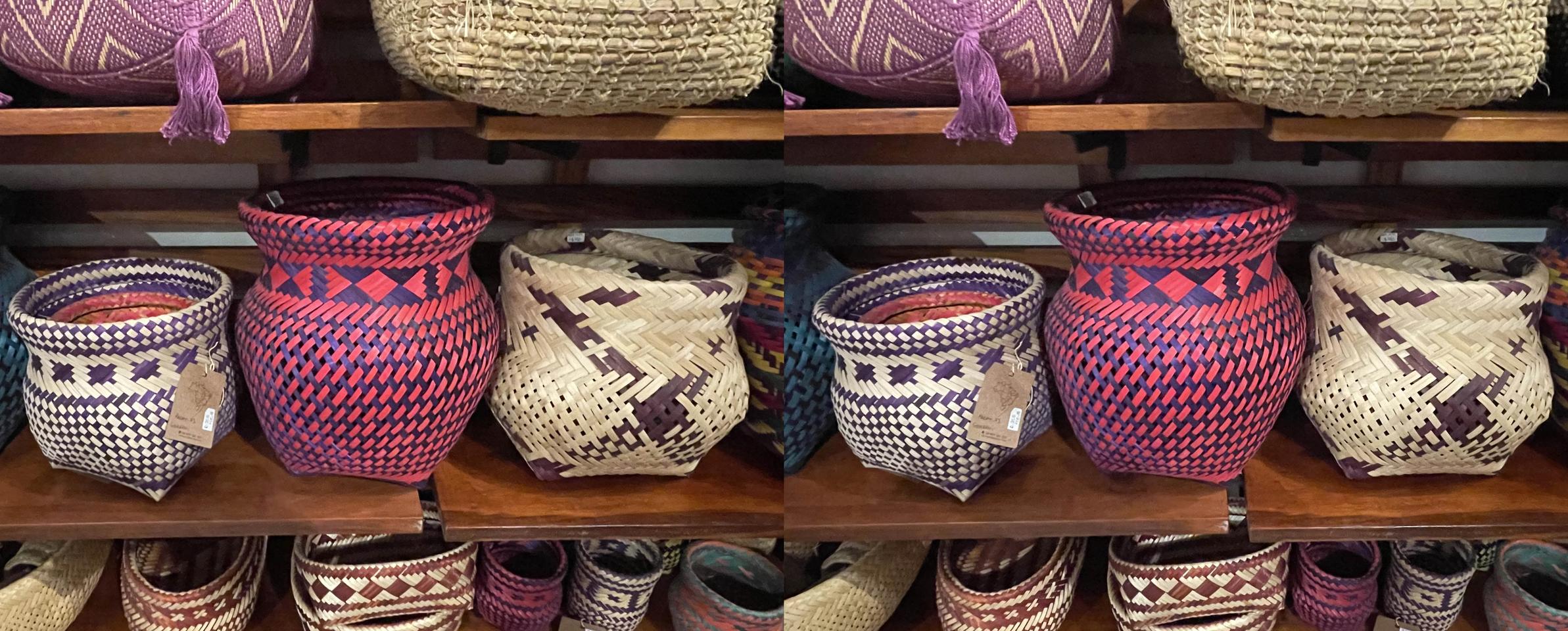 Colorful Baskets for sale in Paraty, RJ Brasil