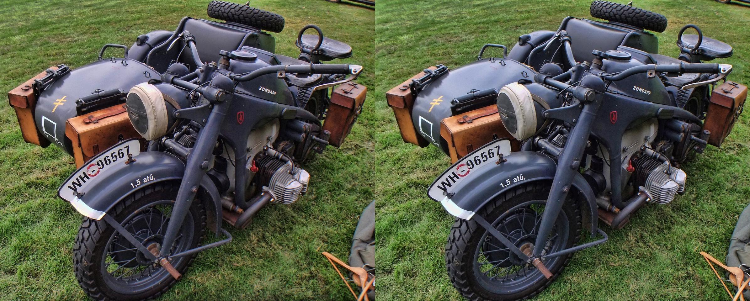 Collings Foundation WORLD WAR II Re-enactment German Motorcycle & Sidecar