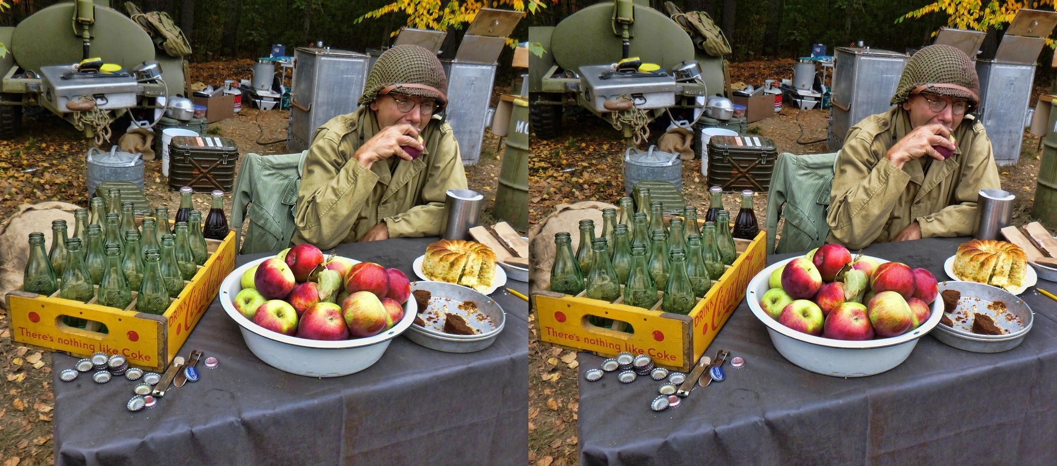 Collings Foundation WORLD WAR II Re-enactment Coke, Apples and Dessert