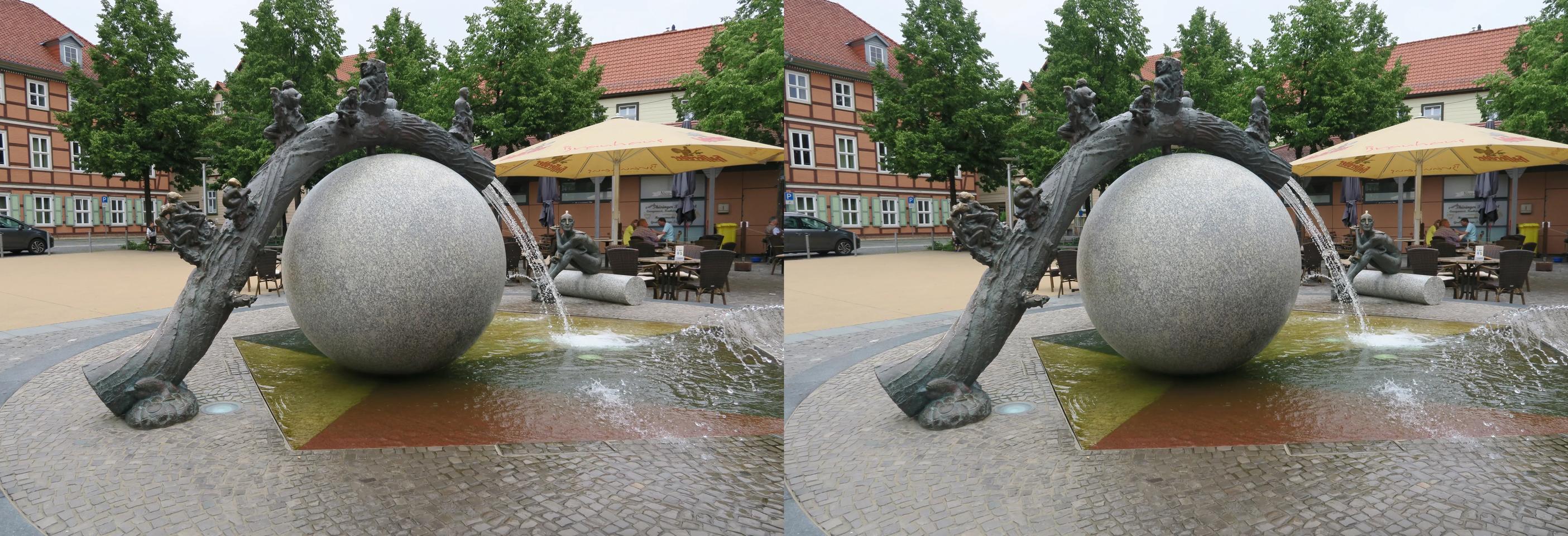 Wernigerode - Brunnen von Bernd Göbel auf dem Nicolaiplatz