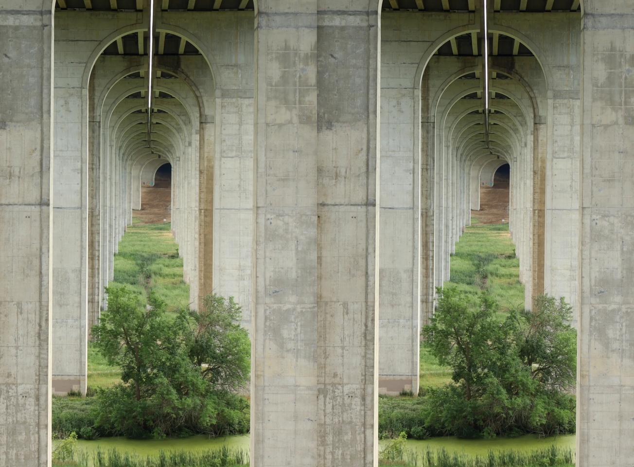 Under the I-480 Bridge in the Cuyahoga Valley National Park