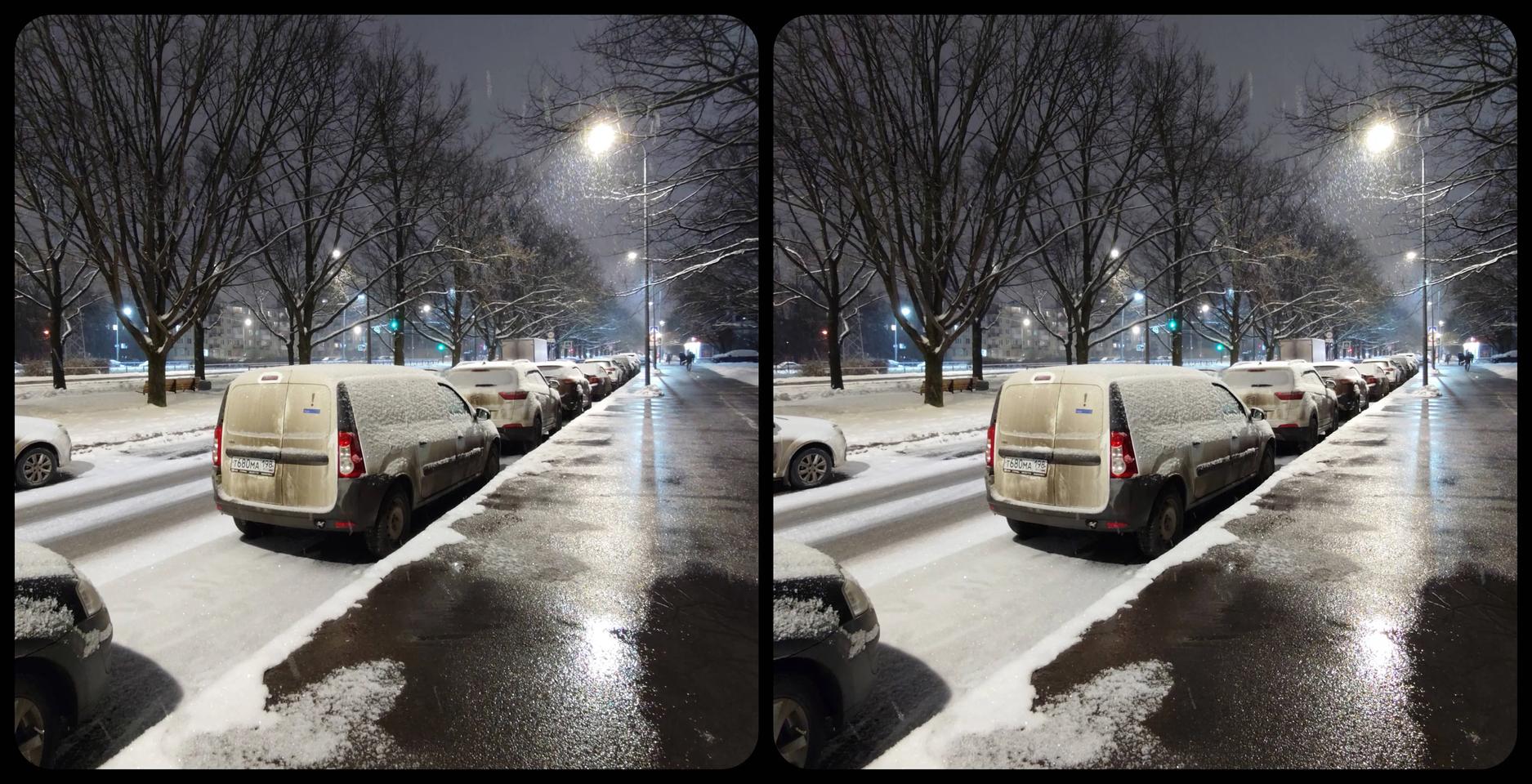 Winter city street. Saint Petersburg, Russia.