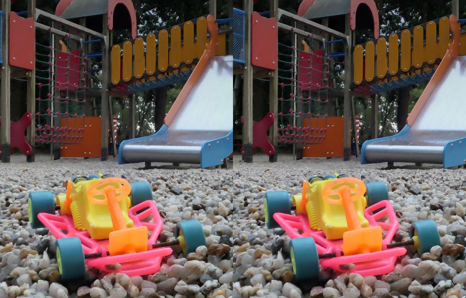 Toy car in playground