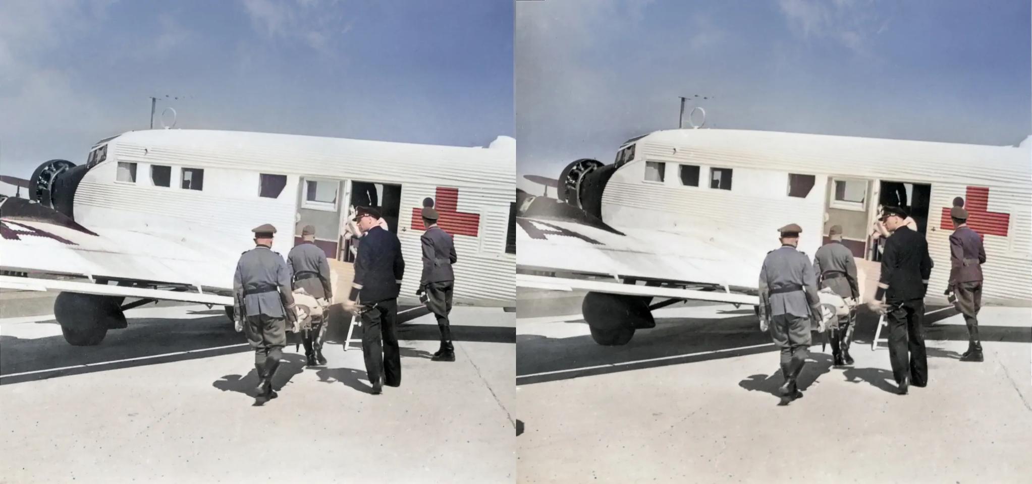 060 -  WW2 Junkers Ju 52 Red Cross plane