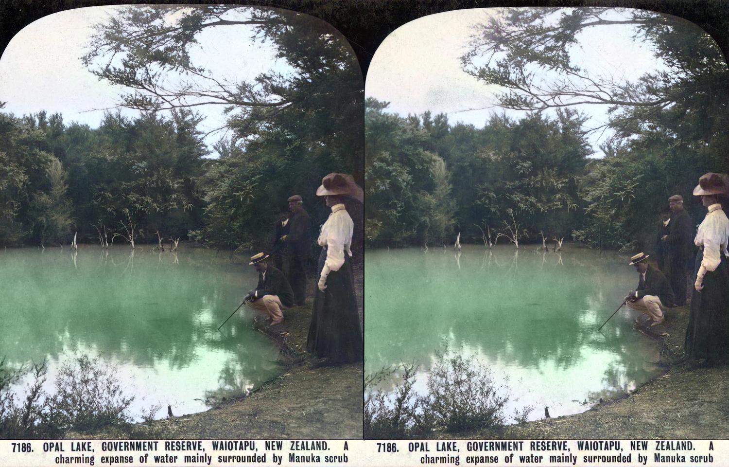 Opal Lake, Waiotapu, circa 1900
