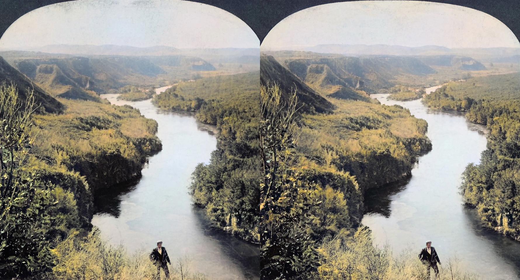 ‘The Waikato river as it flows from lake Taupo, New Zealand’ 1921