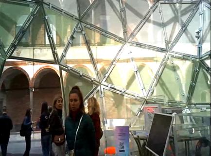 Inside a geodetic at "fuorisalone" - Milan Design Week 2024