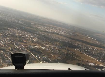 Flying in the city of Anapolis, GO, Brazil.