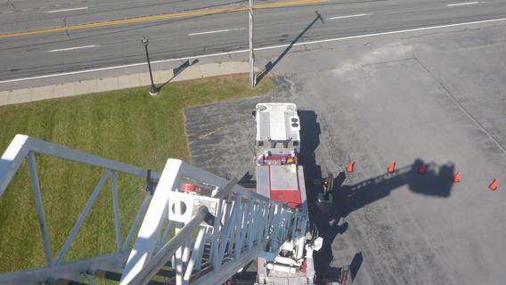 View from Fairmount Fire Department Bucket Truck