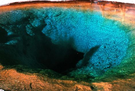 Thermal pool in Yellowstone National Park - October 1987