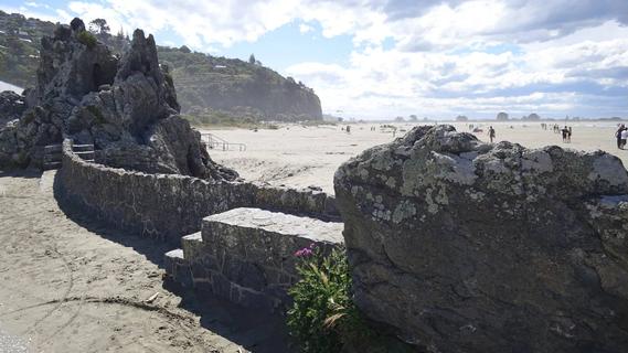 Sumner Beach sea wall