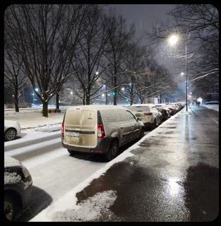 Winter city street. Saint Petersburg, Russia.