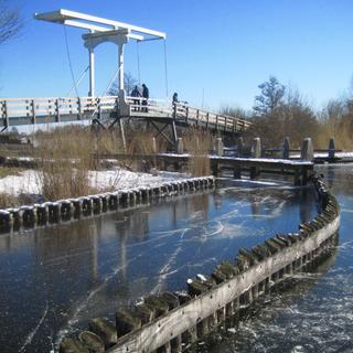 Bridge over frozen water
