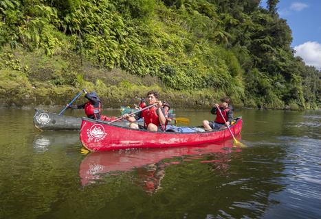 Kaito and Noah, Whanganui River Canoe trip 2024