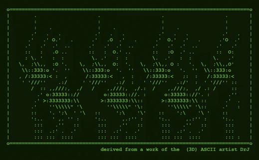 A stereoscopic ASCII art