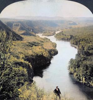 ‘The Waikato river as it flows from lake Taupo, New Zealand’ 1921