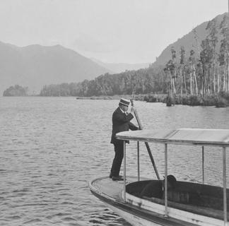 On Lake Brunner, circa 1906.