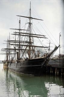 Docked ship, 1880-1925, New Zealand