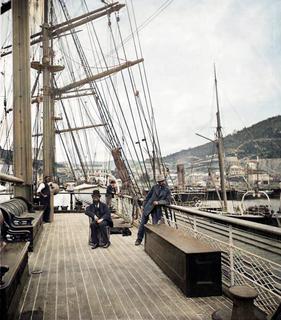 Port Chalmers, on board “Calypso”, Dunedin (New Zealand) 1870s,