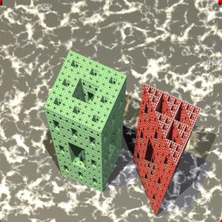 Sierpinski Cube in phantogram made with POV (Persistence of Vision)